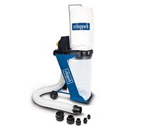 Scheppach DC500 - Sistema de succión con 4 adaptadores (Potencia: 550 W, Bolsa de recuperación de 75 L, colector de succión Ø 100 mm, Flujo de Aire: 1150 m3/h, Longitud de la Manguera: 2000 mm