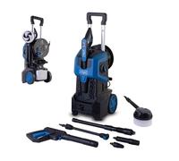 Scheppach HCE3000 HCE3000 con indicador de presión, 180 Bar, Manguera Anti-torsión XXL 8 m, 480 l/h, 2400 W, Chorro de Alta presión Ajustable, asa de Transporte Extensible, Tanque de