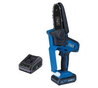 Scheppach IXES 20V Motosierra de batería para una mano C-PS100-X (20 V, 2 Ah, Iones de litio, 1 batería, Longitud de la cuchilla: 15 cm) + Garantía...