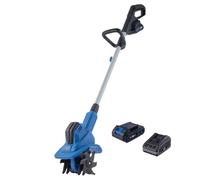 Scheppach Motoazada con batería C-MT200-X - Fresa de jardín con 20 cm de | Profundidad de trabajo: 15,5 cm, velocidad de rotación de 6 niveles, 4 cuchillas, 230 min-1, serie IXES de 20 V