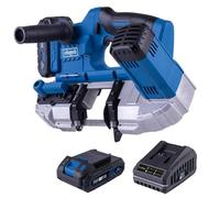 Scheppach Sierra de banda de metal con batería C-MBS635-X | Ancho de corte/altura de corte por 63,5 mm | Vario Speed 1,4 - 2,7 m/s | Velocidad de rotación 330-630min1 | Cierre rápido | Serie IXES 20 V