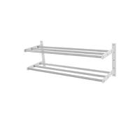 Scherlin Estante zapatero 12 Acero/blanco-aluminio con revestimiento blanco