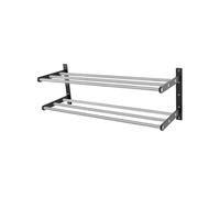Scherlin Estante zapatero 12 Acero/negro. aluminio con revestimiento negro