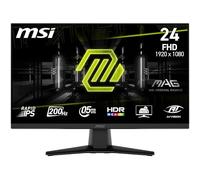 MSI mag 242F - Pantalla para Juegos FHD de 24 Pulgadas, Pantalla Rapid IPS 1920 x 1080, 200 Hz / 0,5 ms, HDR Ready, AMD FreeSync Premium, HDMI 2.0b, DP 1.2a, diseño sin Bordes, inclinable, Compatible