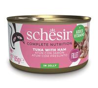Schesir Adult Atún con Jamón en Gelatina Lata para Gatos 12 x 85 gr