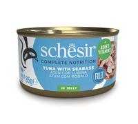 Schesir Adult Atún con Lubina en Gelatina Lata para Gatos 6 x 85 gr