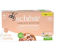 Schesir Adult Atún con Salmón en Gelatina Lata para Gatos 50 gr