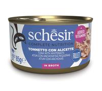 Schesir comida húmeda para gatos lata única - Natural con arroz: atún con anchoas - 85 g
