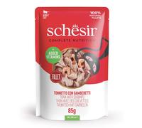 Schesir Adult Filetes de Atún con Gambas en Gelatina Sobre para Gatos 12 x 85 gr