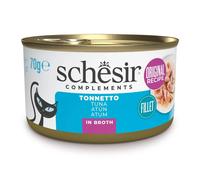 Schesir Adult Filetes de Atún en Caldo Lata para Gatos 70 gr
