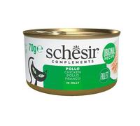 Schesir Adult Filetes de Pollo en Gelatina Lata para Gatos 12 x 70 gr
