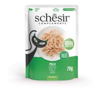 Schesir Adult Filetes de Pollo en Gelatina Sobre para Gatos 12 x 70 gr