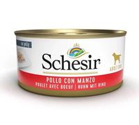 Schesir Adult Pollo con Buey en Gelatina Lata para Perros 10 x 150 gr