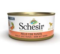Schesir Adult Pollo con Papaya en Gelatina Lata para Perros 10 x 150 gr