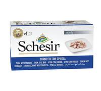 Schesir Adult Small Multipack Atún con Lubina en Gelatina Lata para Perros 4 x 85 gr