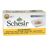 Schesir Adult Small Multipack Pollo con Jamón en Gelatina Lata para Perros 4 x 85 gr
