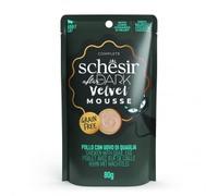 Schesir After Dark Mousse Alimento Húmedo para Gatos 12 Sobres x 80 Gr (Pollo con Huevo DE CODORNIZ)