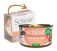 Schesir - Alimento húmedo en gelatina para gatos - Atún con salmón - Cantidad: 85 g