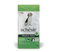 Schesir, Alimento seco para Perros Adultos, línea Mantenimiento, Rico en Cordero, tamaño Mediano, 12 kg
