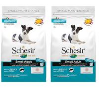 Schesir - Alimento seco para Perros Adultos pequeños (Bolsa de 2 kg) (Paquete de 2)