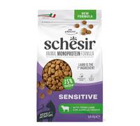 Schesir Animal Monoprotein Adult, Croquetas para Gatos, Alimento Seco Monoproteico Completo y Equilibrado, Sabor Cordero, 1,5 kg