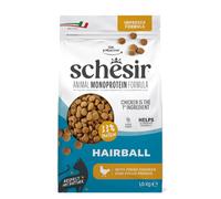 Schesir Animal Monoprotein Hairball, Croquetas para Gatos, Alimento Seco Monoproteico para la Expulsión de Bolas de Pelo, Sabor Pollo, 1,5 kg