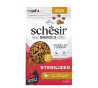 Schesir Animal Monoprotein Sterilized, Croquetas para Gatos Adultos Esterilizados, Alimento Seco Monoproteico Completo, Sabor Pollo, 1,5 kg