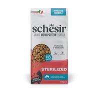 Schesir Animal Monoprotein Sterilized, Croquetas para Gatos Adultos Esterilizados, Alimento Seco Monoproteico Completo, Sabor Pescado, 10 kg