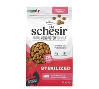 Schesir Animal Monoprotein Sterilized, Croquetas para Gatos Adultos Esterilizados, Alimento Seco Monoproteico Completo, Sabor Jamón, 1,5 kg