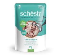 Schesir, Atún Claro con Dorada En Gelatina, Alimento Húmedo Complementario para Gatos, En Lata, Ingredientes 100% Naturales, Sin Crueldad, 12 x 85g