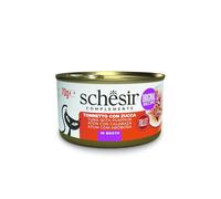 Schesir Adult Filetes de Atún con Calabaza en Caldo Lata para Gatos 12 x 70 gr