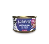 Schesir, Atún con Pescado Azul En Gelatina, Alimento Húmedo Completo para Gatos, En Lata, Ingredientes 100% Naturales, Cruelty Free, 12 x 85g