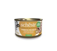 Schesir Adult Filetes de Atún con Pollo en Gelatina Lata para Gatos 12 x 85 gr