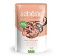 Schesir Adult Filetes de Atún con Salmón en Gelatina Sobre para Gatos 12 x 85 gr
