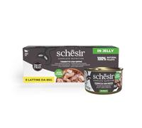 Schesir, Atún con Sepia en Gelatina, Comida Húmeda Completa para Gatos, en Lata, con Vitaminas Añadidas, 100% Natural, 6 x 85 g