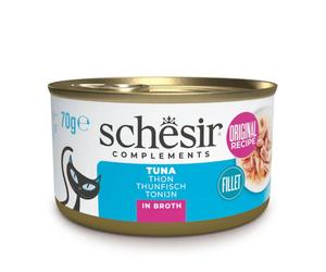 Schesir Atún en Caldo 70 g - comida húmeda natural para gatos adultos - 1 unidad