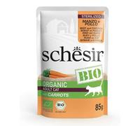 Schesir BIO Adult Sterilized Buey y Pollo con Zanahoria Paté Sobre para Gatos 85 gr