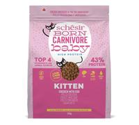 Schesir Born Carnivore Baby Kitten Pollo con Huevo para Gatitos 255 gr