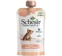 Schesir Cat Kitten Care Cream - Alimento húmedo para gatos de 0 a 6 meses (con pollo) | Húmedo (bolsa) | 20 x 150 g