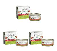 Schesir Comida de Perro con Pollo y Manzana - 150 gr (Paquete de 3)