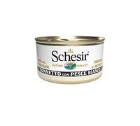 Schesir, comida húmeda para gatos adultos, sabor bacoreta con pescado blanco, filetes en gelatina blanda - Total 2,04 kg (24 latas x 85 gr) 2040 g