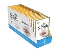 Schesir, Comida Húmeda para Gatos Adultos, Sabor bacoreta en gelatina Blanda - Total 1,7 kg (20 Sobres x 85 gr)
