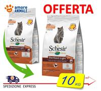 Schesir Dry Cat Esterilizados & Luz Con Pollo 10 KG - Comida para Gatos Adultos