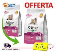 Schesir Dry Cat - KITTEN con Pollo 1,5 kg - Alimento para Gatos y Gatitos