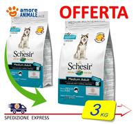 Schesir Dry Medio Adult Mantenimiento Con Pescado 3/12 KG - para Perros Adultos
