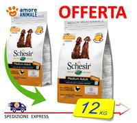 Schesir Dry MEDIUM Adulto Mantenimiento con POLLO 3 / 10 kg para Perros Adultos