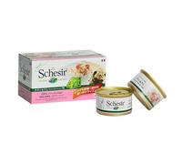 Schesir Filete de Pollo para Perros con Cordero, Comida húmeda para Perros, 6 x 4 latas x 85 g