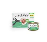 Schesir, Filetes de Atún con Algas en Gelatina, Comida Húmeda Complementaria para Gatos, Receta Original, 100% Natural, 6 latas de 70g