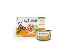 Schesir, Filetes de Atún con Aloe en Gelatina, Comida Húmeda Complementaria para Gatos, Receta Original, 100% Natural, 6 latas de 70g