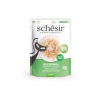 Schesir Adult Filetes de Pollo con Lubina en Gelatina Sobre para Gatos 12 x 70 gr